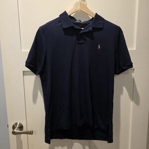 Polo Ralph Lauren Men's Navy Pima Soft Touch Polo Large Preppy Golf Coastal L